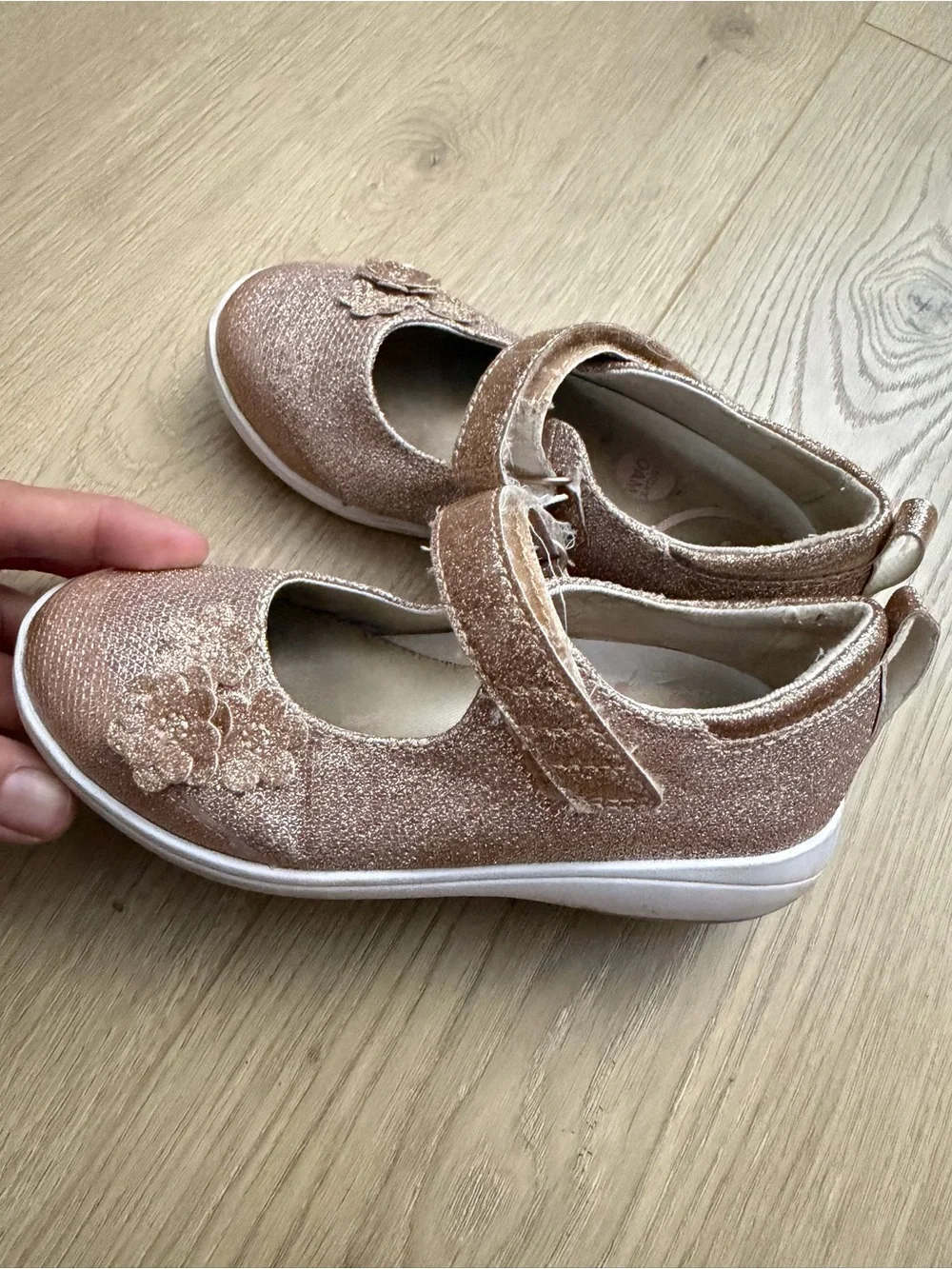 Stride rite Holly adapt Girls' Sparkle Mary Jane Shoes in Rose Gold size 10.5xw